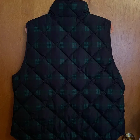 J. Crew Factory Blue and Green Plaid Vest - Picture 3 of 8